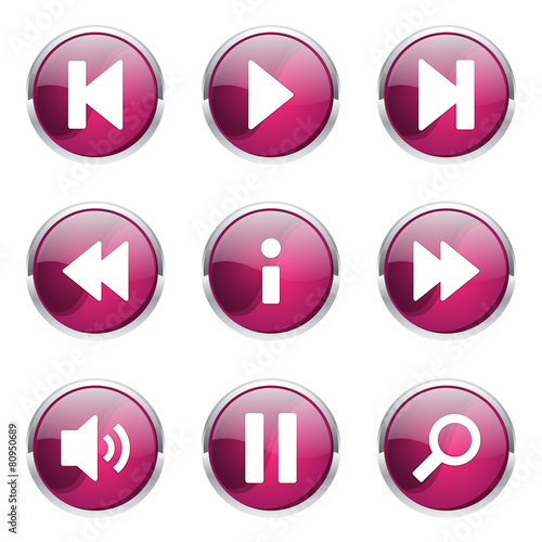 Multimedia Controller Pink Vector Button Icon Design Set Free Download Multimedia Controller Pink Vector Button Icon Design Set - GFXLoad