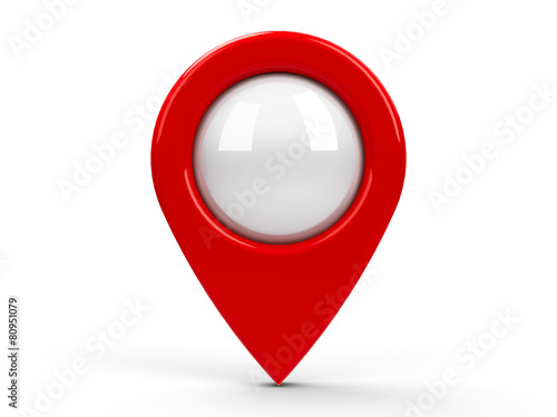 Red map pointer blank
