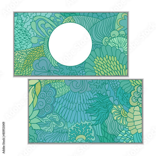 Card. Vegetative ornament.