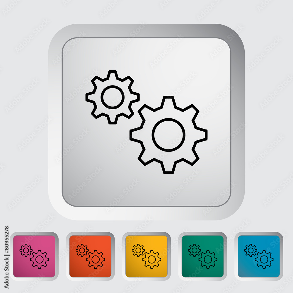 Gear icon. Gear icon.
