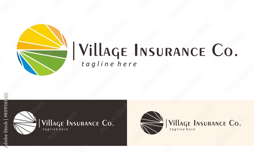 Village Insurance Logo Vector