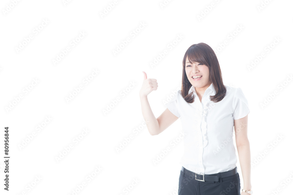 白バックOLポートレート(半袖)