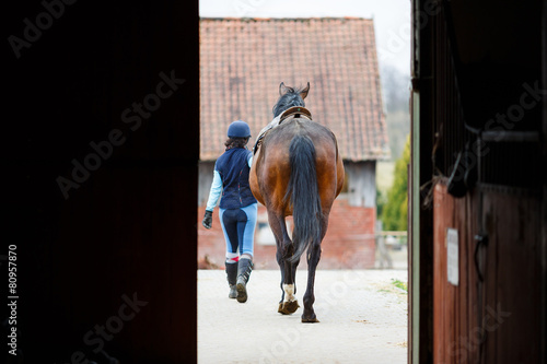 Rider with the horse © castenoid