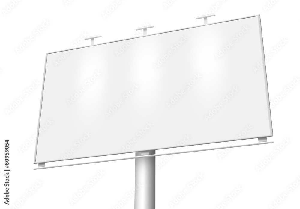 Blank billboard isolated on white background Blank billboard isolated on white background