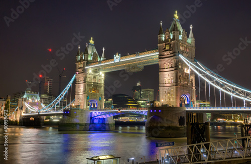 London Tower Bridge at Night HDR