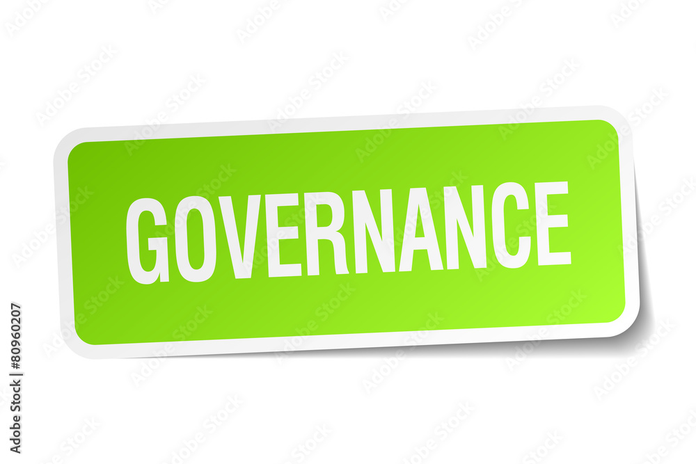 governance green square sticker on white background governance green square sticker on white background