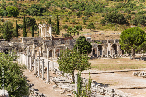 Ephesus. The ruins of the Agora and the Library