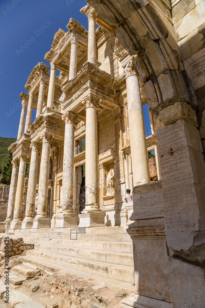Ephesus. View of the Library of Celsus out of the Augustua Gate Ephesus. View of the Library of Celsus out of the Augustua Gate