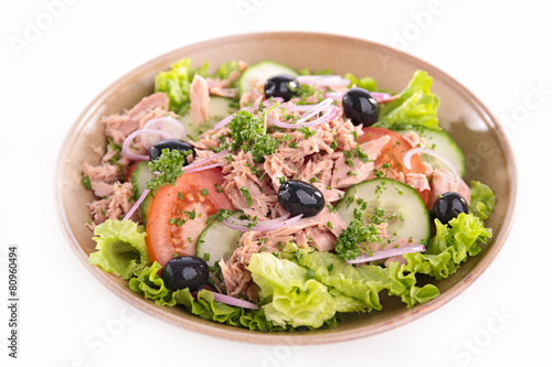 fresh salad with tuna