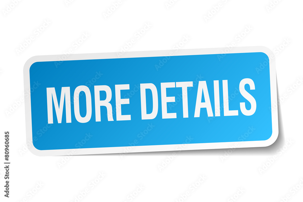 more details blue square sticker isolated on white more details blue square sticker isolated on white