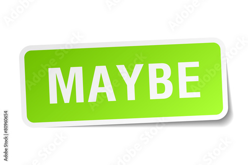 maybe green square sticker on white background
