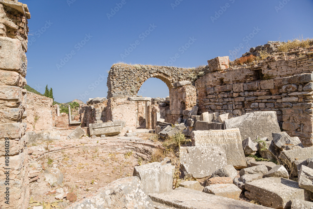 Ancient Ephesus, Turkey. Ruins in the archaeological area