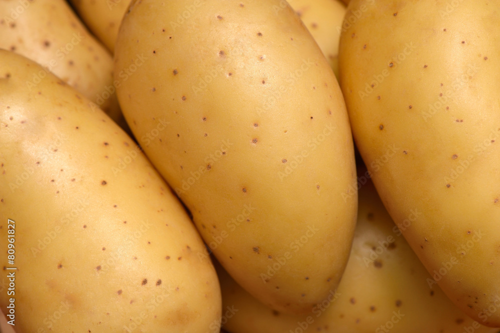 Raw Potatoes, close-up, shallow DOF Raw Potatoes, close-up, shallow DOF