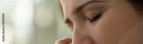 Canvas Print Young woman with problems