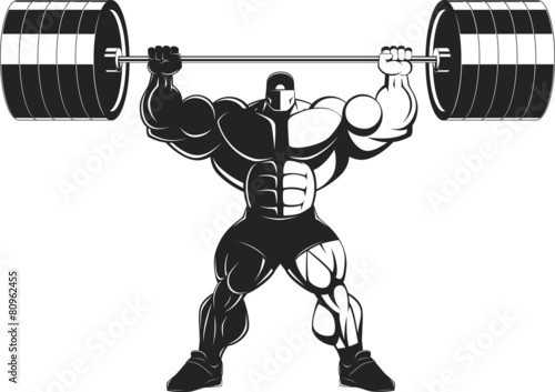 Bodybuilder with a barbell