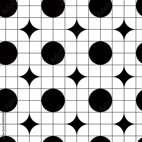 Geometric tiles seamless pattern, vector background.