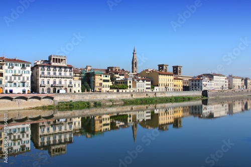 Florence river. Tuscany, Italy.