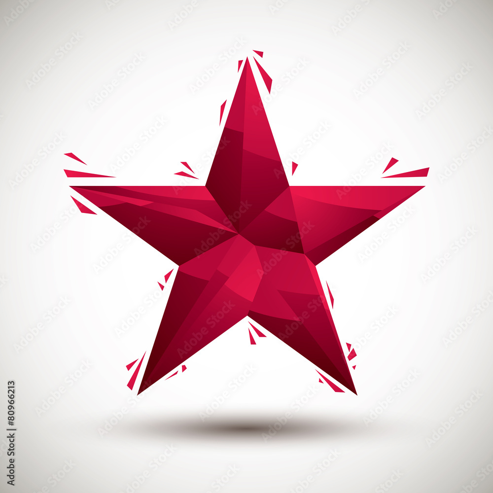 Red star geometric icon made in 3d modern style, best for use as Red star geometric icon made in 3d modern style, best for use as