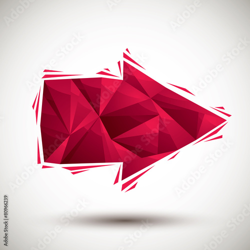 Red arrow geometric icon ma...