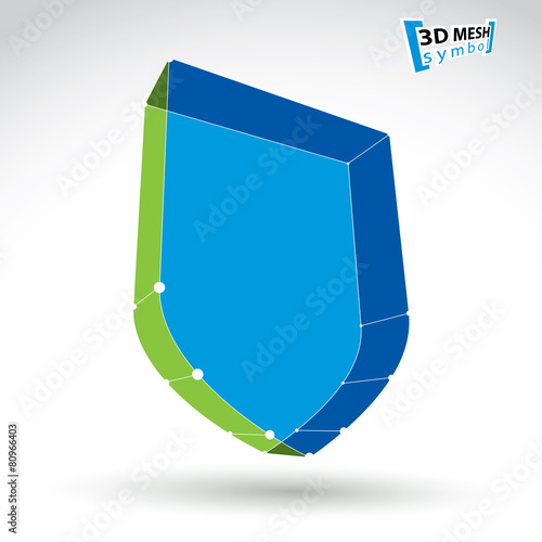 3d mesh web blue security i...