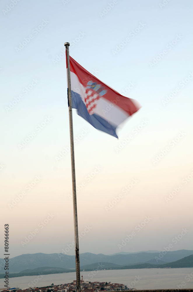 Fototapeta premium Kroatische Flagge