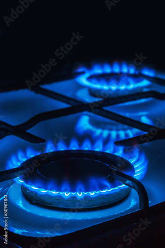 Burning blue gas