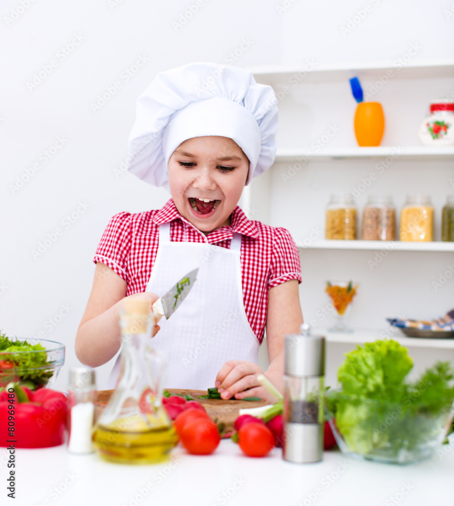 Girl eating salad Girl eating salad