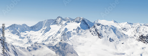 Canvas-taulu Panoramic Alpine Mountain View