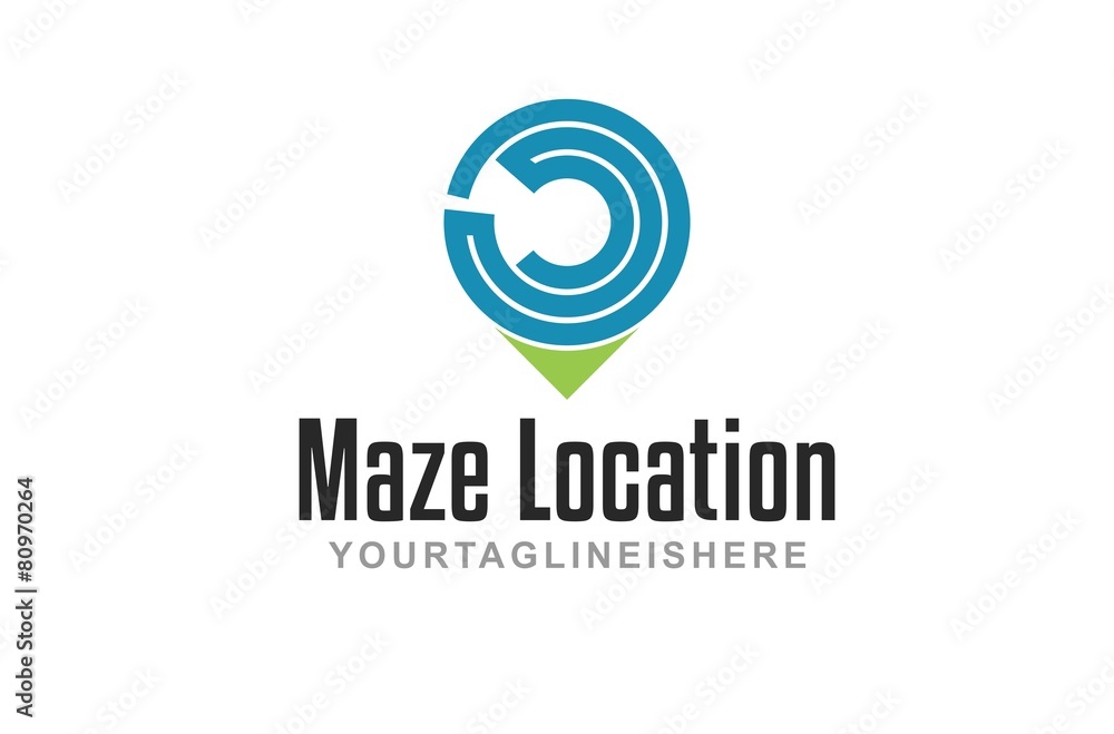 Maze Location - Logo Template Maze Location - Logo Template