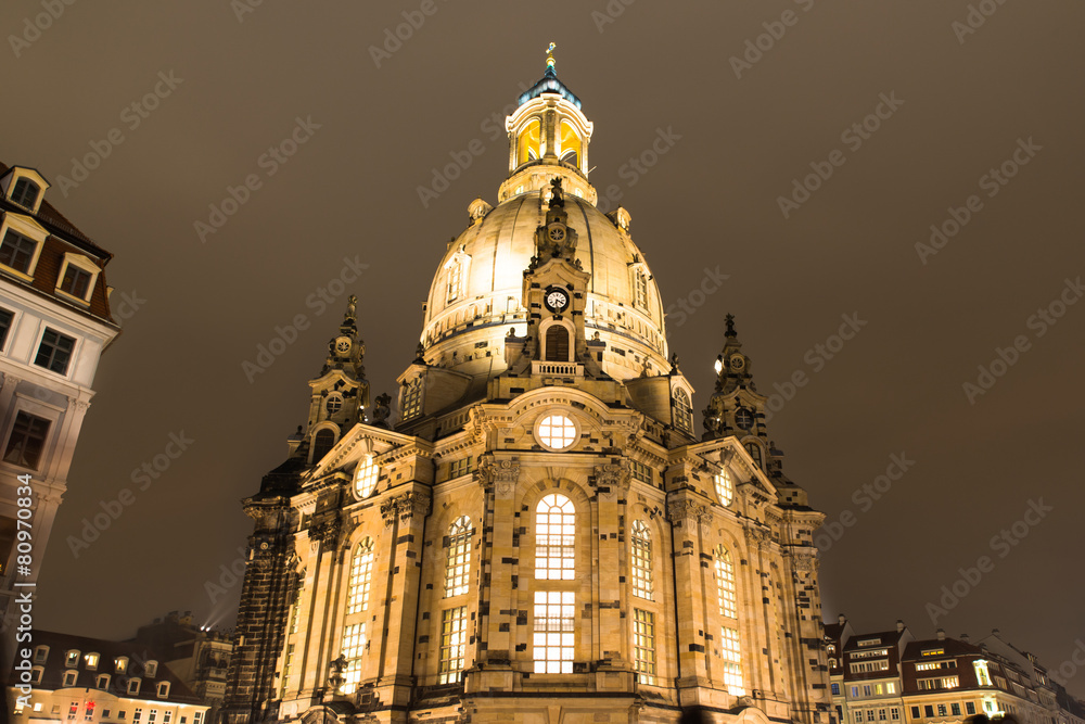 Illuminated Frauenkirche Church