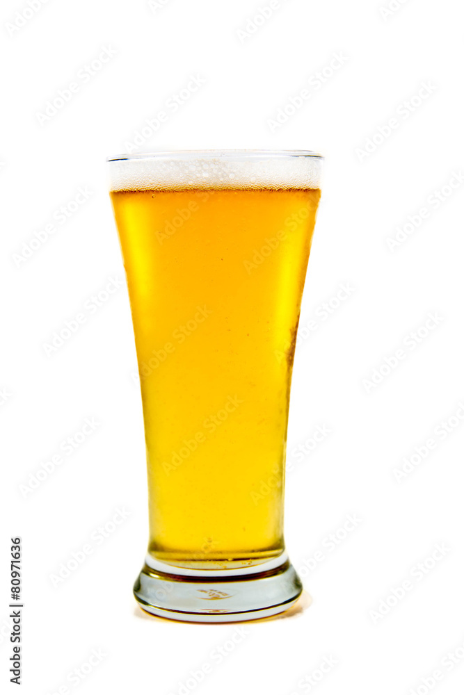 glass of beer, isolated on white. glass of beer, isolated on white.