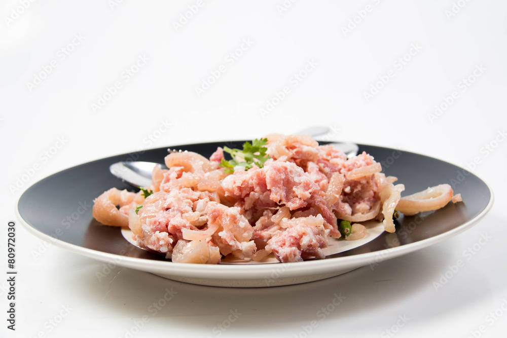 Cooked sour sausage pork Cooked sour sausage pork