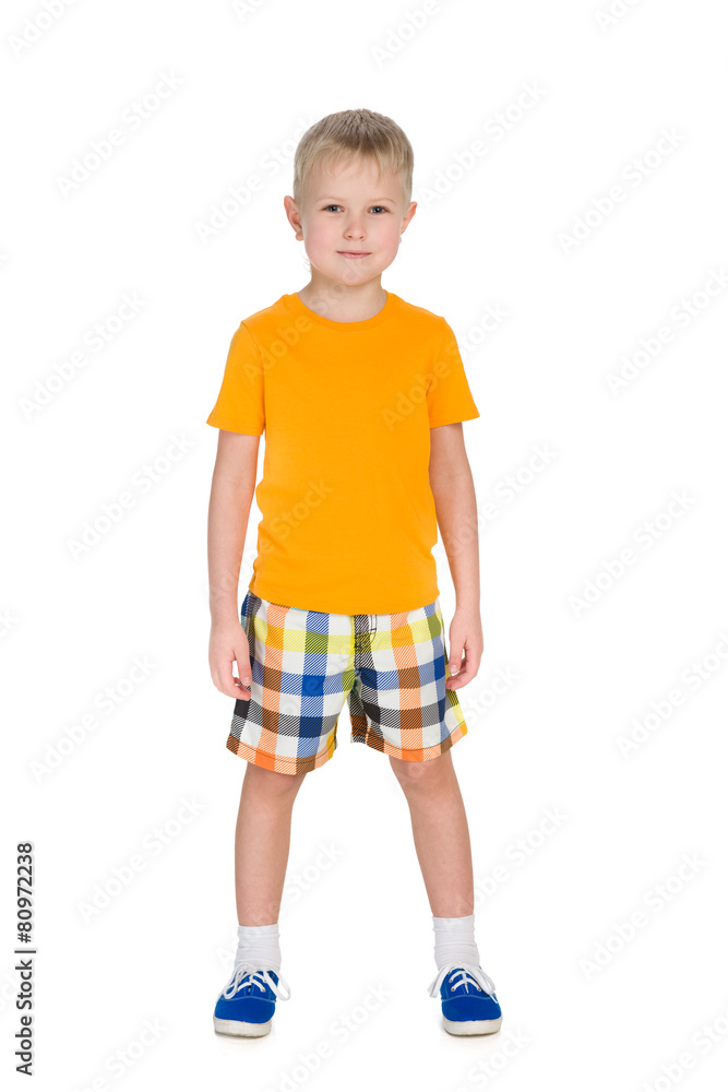Standing little boy Standing little boy