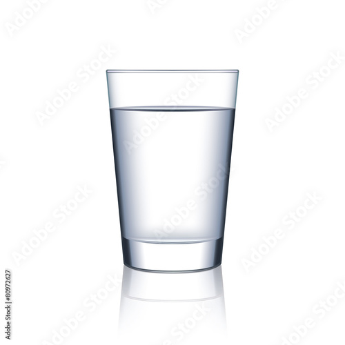 Glass of water isolated on white vector