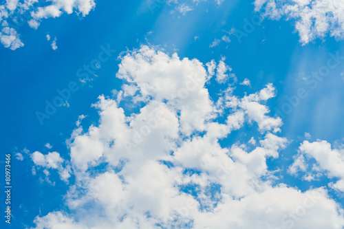 Blue sky and white cloud