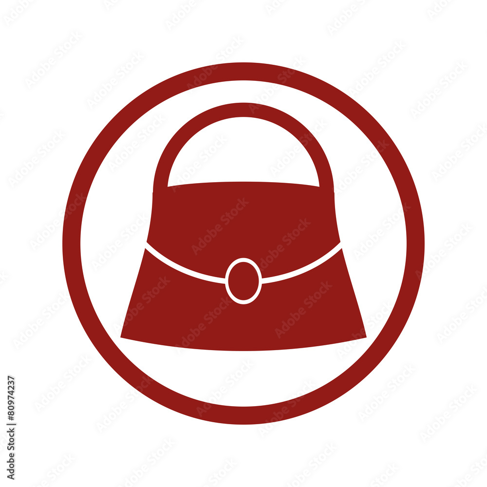 Woman bag vector icon. Woman bag vector icon.