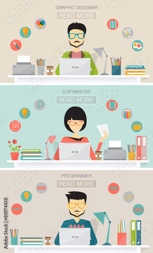 graphic designer, copywriter, programmer, banners