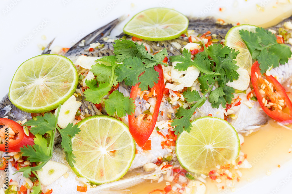 sea Bass with spicy sauce sea Bass with spicy sauce