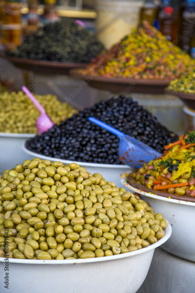 Olives on the market