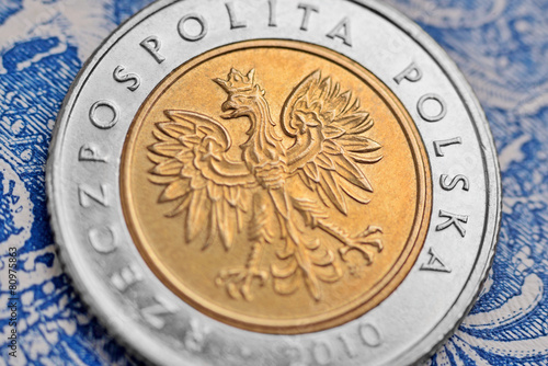 Obraz na płótnie Awers monety 5 zł