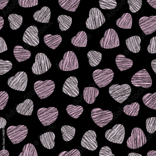 Abstract heart texture, endless Valentine Day background. Endles