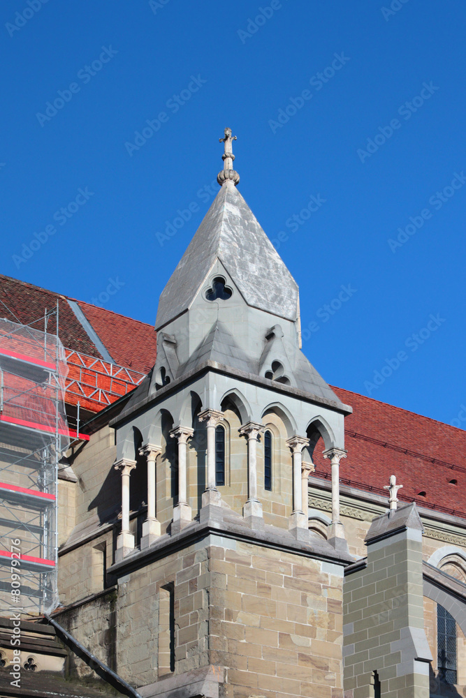 Part of Cathedral. Lausanne, Switzerland