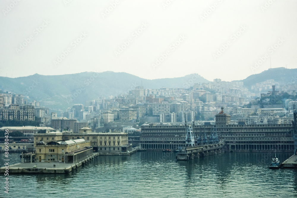 Genoa harbour circa 1979