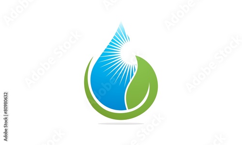 Leaf Water Energy Logo Template