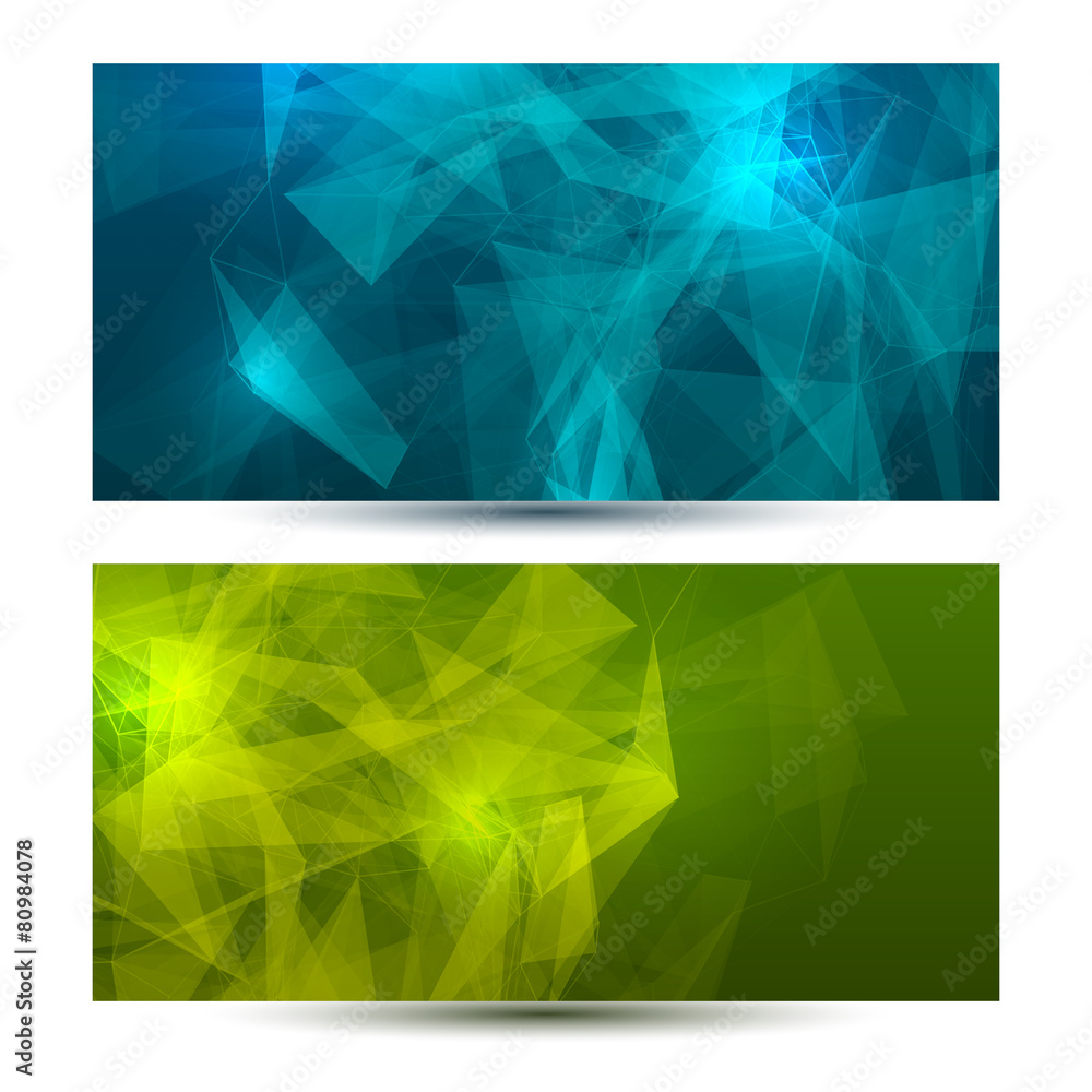 Fototapeta premium Bright horizontal abstract geometric, low poly, polygonal