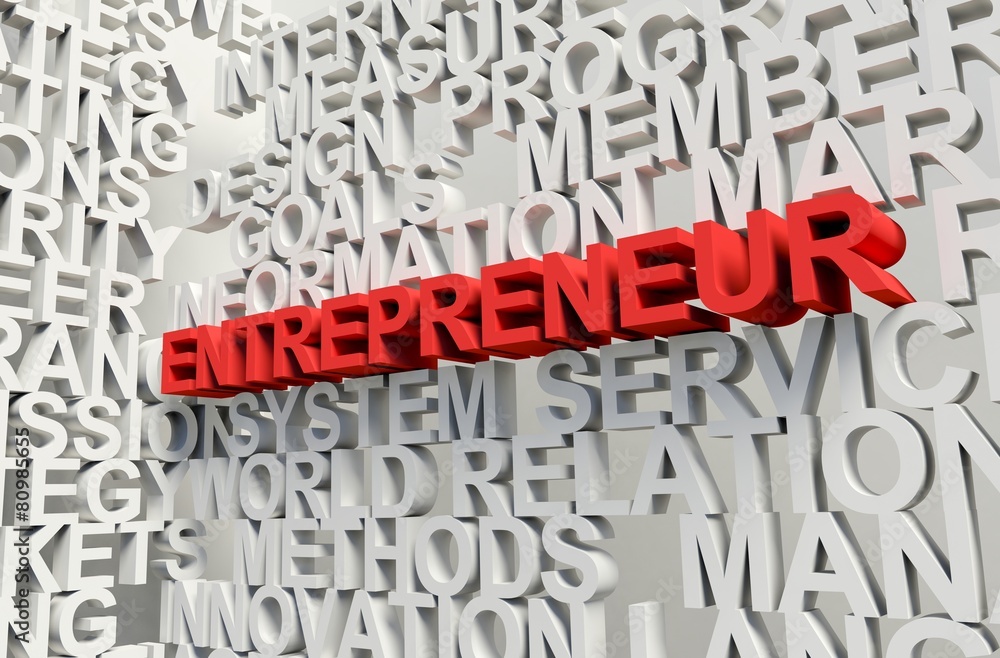 ENTREPRENEUR Word in red, 3d illustration. ENTREPRENEUR Word in red, 3d illustration.