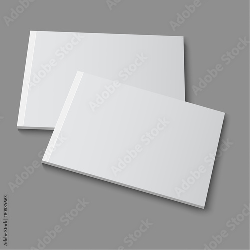 Blank empty magazine, album or book
