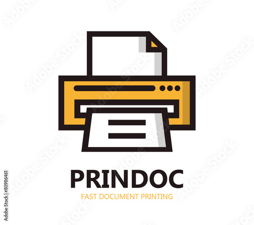 Vector printer icon or logo