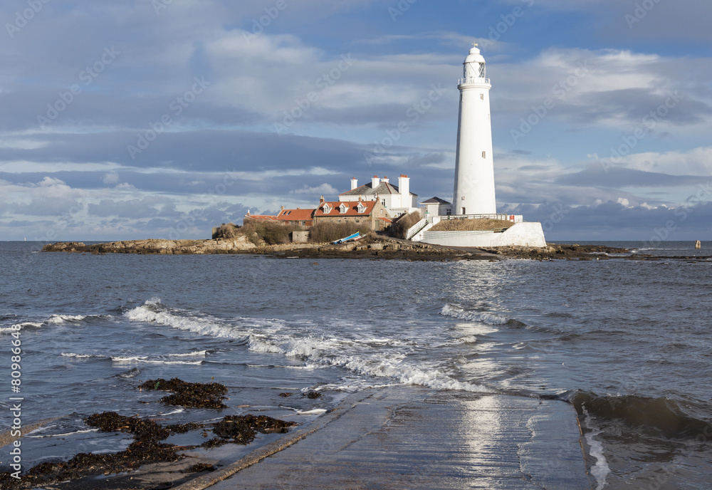 St Marys island and Lighthouse. Whitley Bay.