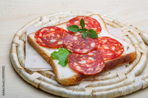 Salami sandwich